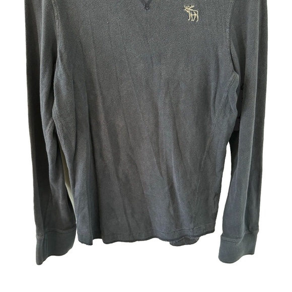 VINTAGE Abercrombie & Fitch Shirt Mens Small Blue Muscle Y2K 90s Thermal Preppy - Picture 5 of 6